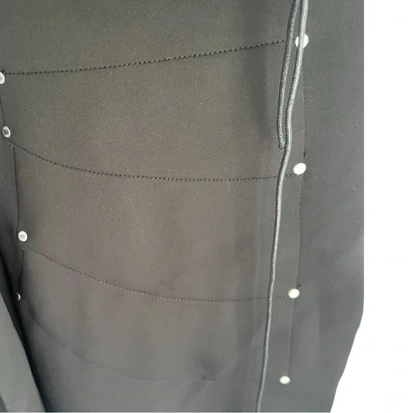 Goth tunic dress  long black corset sides size 3L pop over studded warrior - Picture 12 of 14